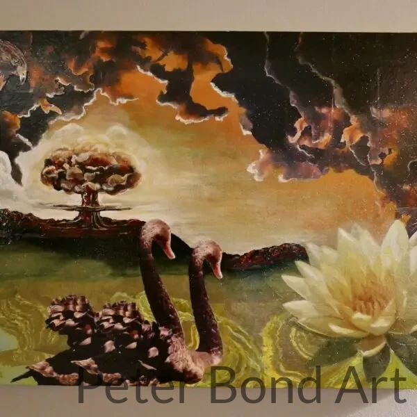 mixed media painting/ collage