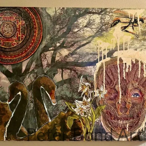 mixed media painting/ collage