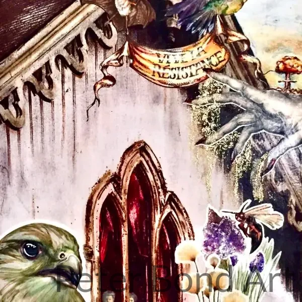 mixed media painting/ collage