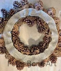 Ponderosa Pinecone Wreath- Solid 16" ponderosa pinecone wreath