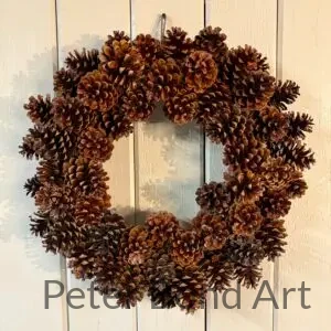 Ponderosa Pinecone Wreath- 22" ponderosa pinecone wreath plaid ribbon 22" (copy)