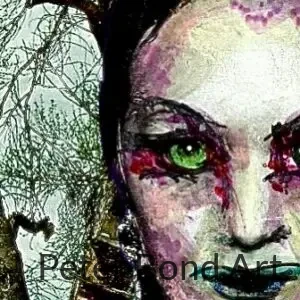 Collage/ Drawing Print 8"x10" - Morgana collage/ drawing print 8"x10" mermaid (copy)