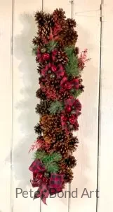 Ponderosa Pinecone Wreath- 36" Long Deco. ponderosa pinecone wreath plaid ribbon 22" (copy)