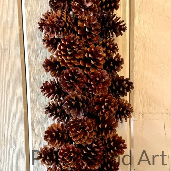 ponderosa pinecone wreath plaid ribbon 22" (copy)