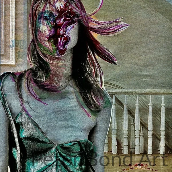 collage/ drawing print 8"x10" mermaid (copy)