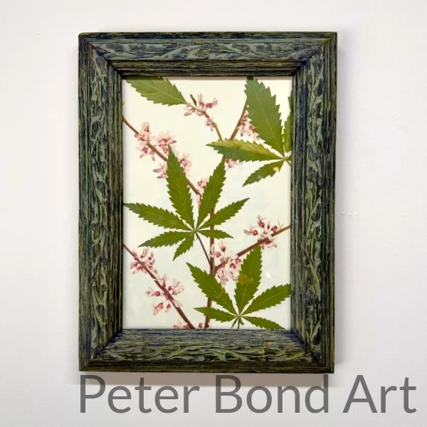framed collage weed